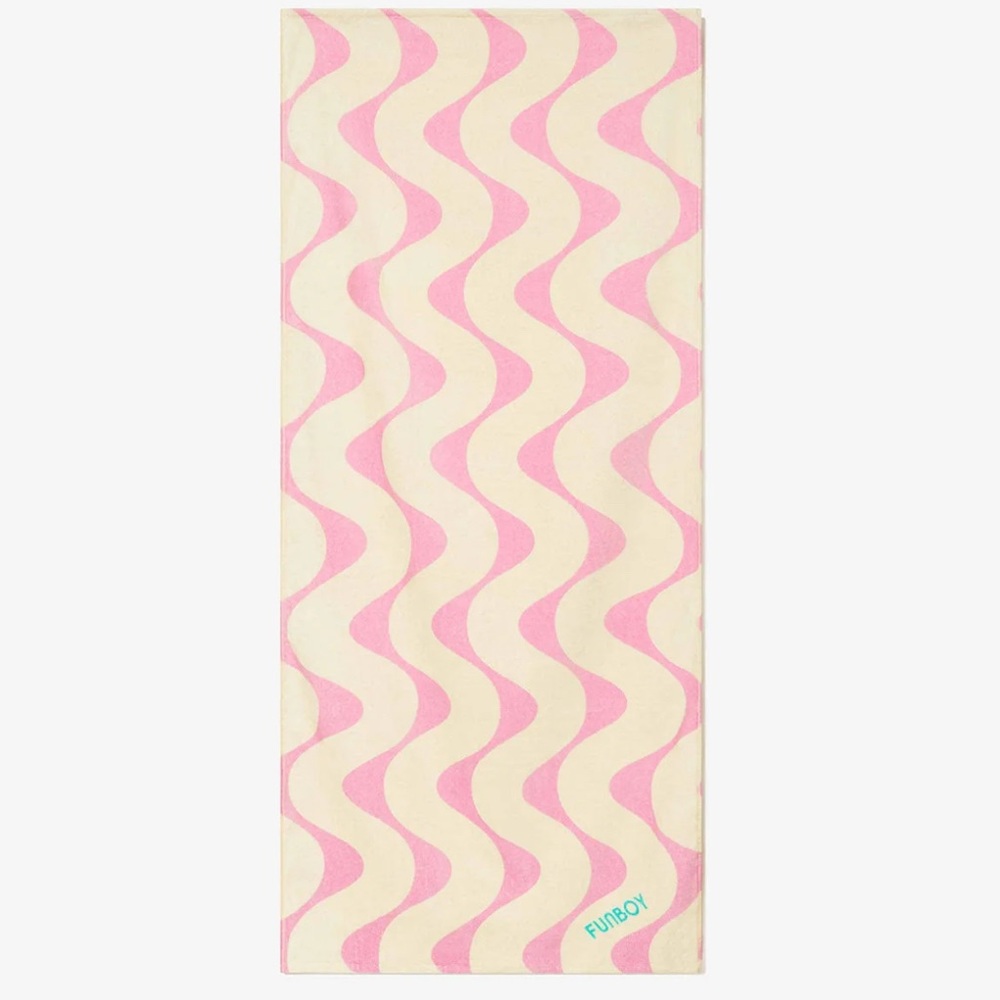 FUNBOY Pink and Cream Wave Towel